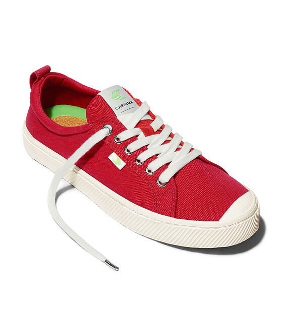 Pánské volnočasové boty Cariuma OCA Low Red Canvas Sneaker