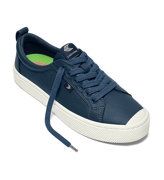 Pánské volnočasové boty Cariuma OCA Low Dark Denim Premium Leather Sneaker
