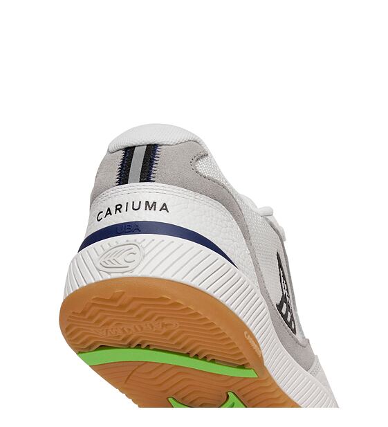Pánské volnočasové boty Cariuma UBA PRO Off-White Suede and Smoke White Mesh Black Logo Sneaker