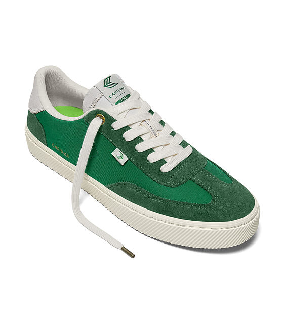 Pánské volnočasové boty Cariuma TOCA Abundant Green Suede Green Nylon Sneaker
