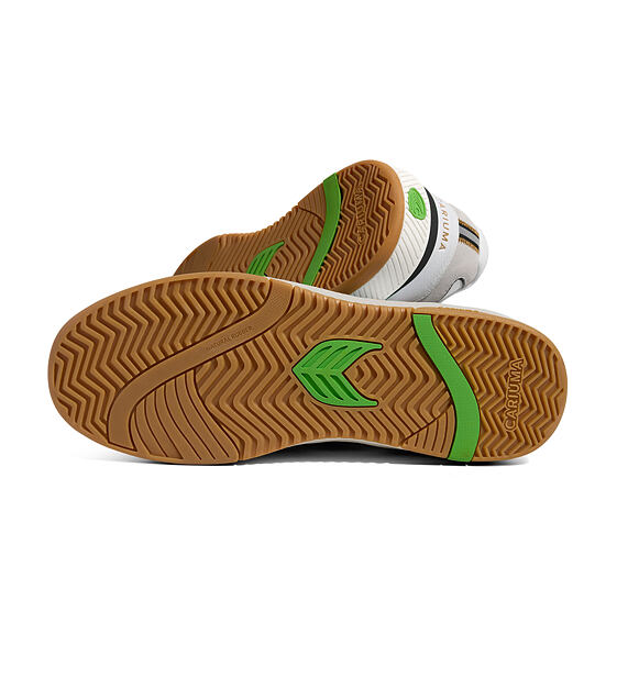 Pánské volnočasové boty Cariuma UBA Gum White Leather Black Logo Sneaker