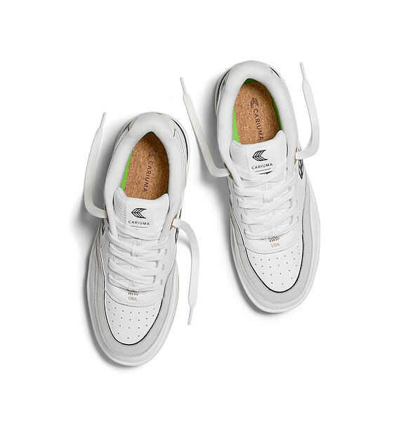 Pánské volnočasové boty Cariuma UBA Gum White Leather Black Logo Sneaker